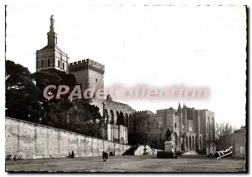 Moderne Karte Avignon palais des Papes XIV s facade occidentale et Tour Campane