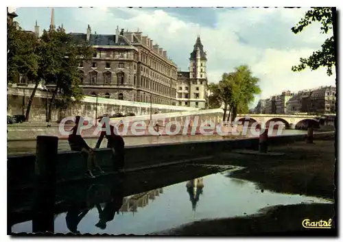 Cartes postales moderne Paris le Quai des Orfevres et le pont Saint Michel