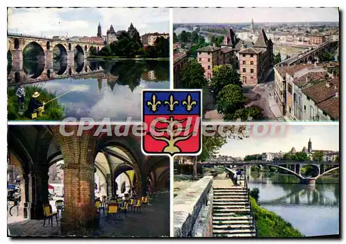Cartes postales moderne Montauban Tarn et Garonne le vieux pont 14 siecle Panorama sur le Tarn les Arcades 17 siecle le