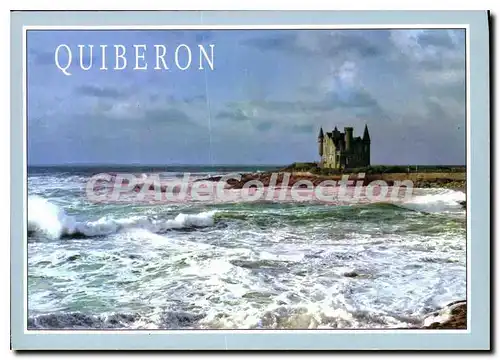 Cartes postales moderne Presqu'il de Quiberon le chateau du Turpot un jour de tempete