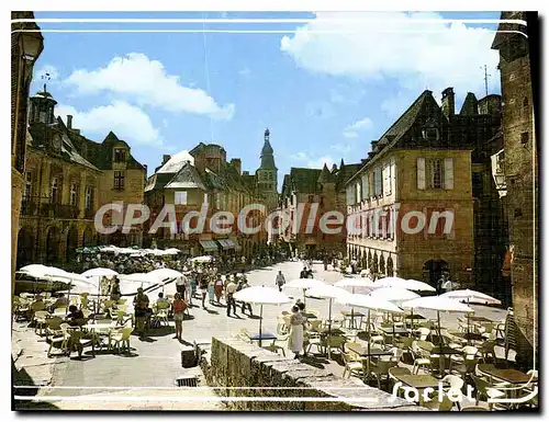 Moderne Karte Sarlat Dordogne la place de la Liberte