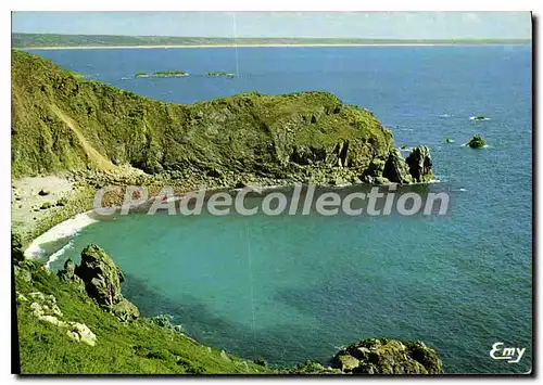 Cartes postales moderne La Hague Manche le Nez de Jobourg vu dy Nez de Voidries falaise la plus haute d'Europe