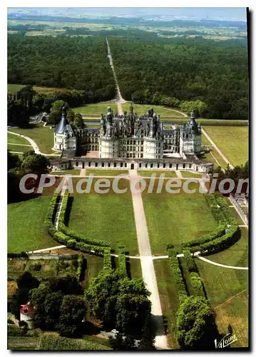 Moderne Karte Les Merveilles du val de loire Chambord Loir et Cher Le Chateau