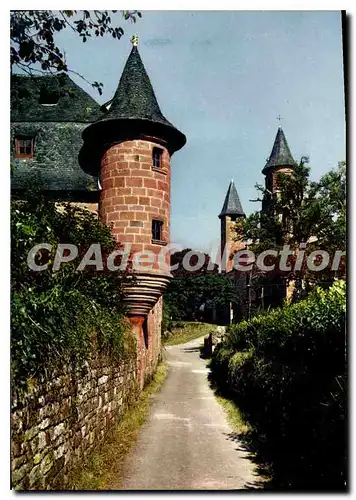 Moderne Karte Collonges la Rouge Correze Tour d'angle de Vassinhac