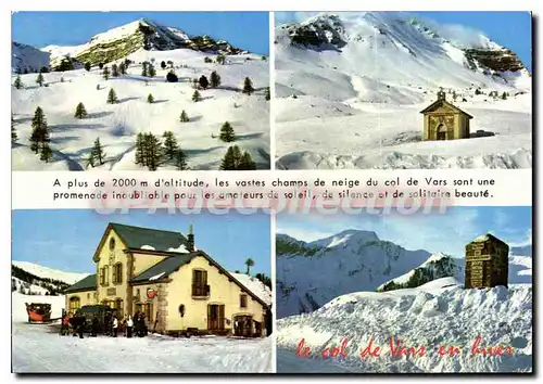 Moderne Karte Le Col d Vars Hautes Alpes en biver