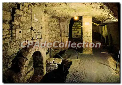 Moderne Karte Saint Emilion Gironde Les catacombes et leurs Galeries