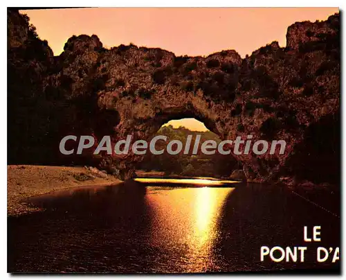 Moderne Karte La Gorges de l'Ardeche Le Pont d'Arc Contre jour