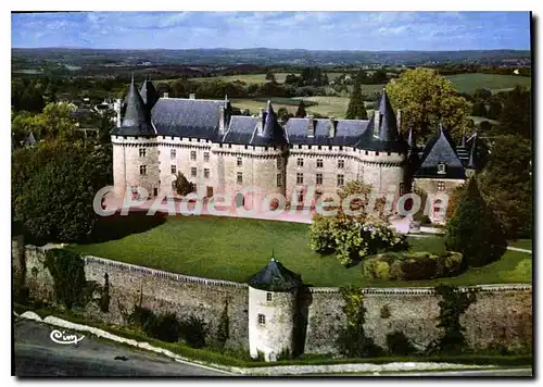 Moderne Karte Pompadour Correze Vue aerienne Le Chateau