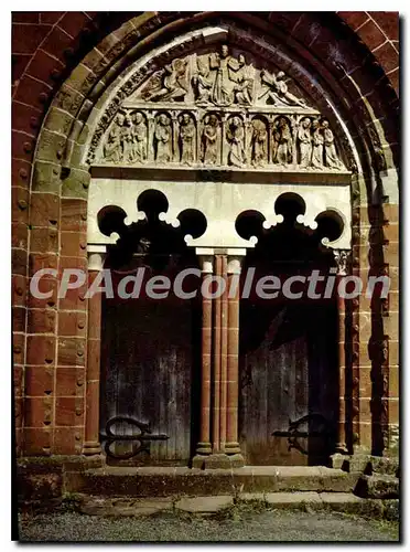 Moderne Karte Collonges la Rouge Correze Tympan et porche de l'eglise