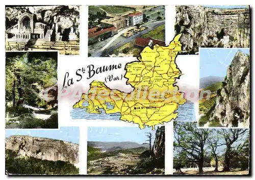 Moderne Karte La Ste Baume Plan d'Aups Var