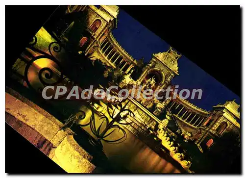 Cartes postales moderne Marseille la Nuit Le Palais Longchamp