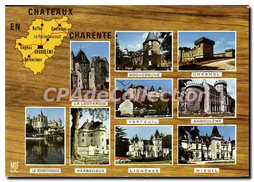 Cartes postales moderne En Chateaux Charente La Leotardie Barbezieux Ligneres Nieuil Chesnel Rochebrune Verteuil