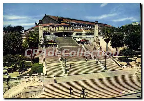 Cartes postales moderne Marseille La gare St Charles et l'escaller monument