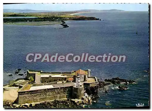 Moderne Karte Pres du Cap d'Agde Herault Le Fort brescou vu du ciel