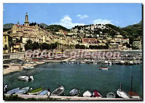 Cartes postales moderne Les Sites merveilleux de la Cote d'Azur Menton le Nouveau port de Plaisance