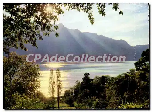 Cartes postales moderne Lac du Bourget l'heure crepusculaire et Dent du Chat