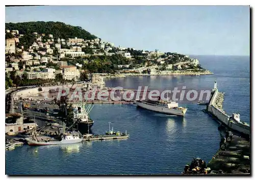 Cartes postales moderne La Cote d'Azur Nice l'Entree du Port et le Mont Boron