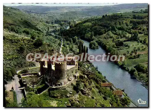 Moderne Karte Vallee de la Sioule Chateau Feodal de Chouvigny