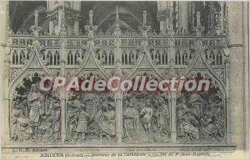 Ansichtskarte AK Amiens (Somme) Interieur de la Cathedrale Vie de St Jean Baptiste