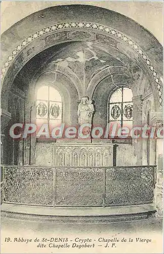 Ansichtskarte AK Abbaye de St Denis Crypte Chapelle de la vierge Dite Chapelle Dagobert