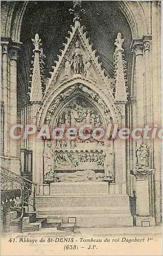 Cartes postales Abbaye de St Denis Tombeau du roi Dagobert Ier (638)