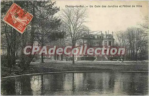 Cartes postales Choisy le Roi Un coin des Jardins et l'Hotel de Ville