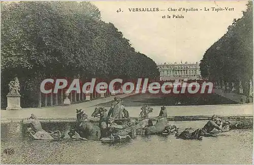 Cartes postales Versailles Char d'Apollon le Tapis Vert et le Palais