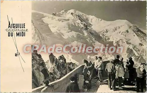 Cartes postales Chamonix Mont Blanc (Hte Savoie) Le Mont Blanc de la Gare superieure du Teleferique l'Aiguille d