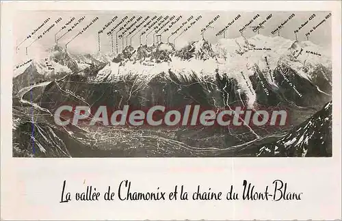 Cartes postales La Vallee de Chamonix et la Chaine du Mont Blanc