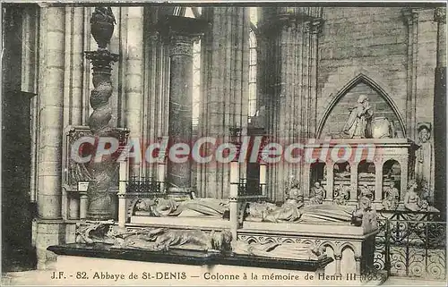Ansichtskarte AK Abbaye de Saint Denis Colonne a la memoire de Henri III