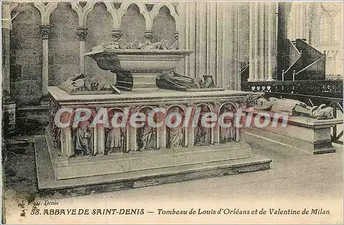 Ansichtskarte AK Abbaye de Saint Denis Tombeau de Louis d'Orleans et de Valentine de Milan