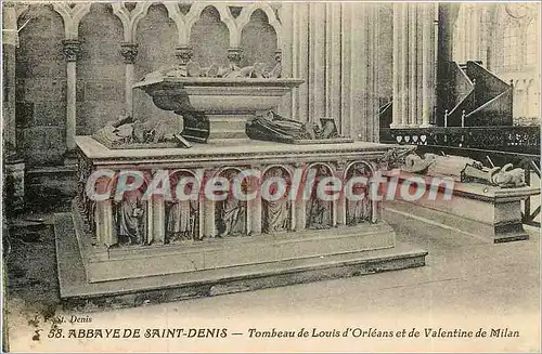 Cartes postales Abbaye de Saint Denis Tombeau de Louis d'Orleans et de Valentine de Milan