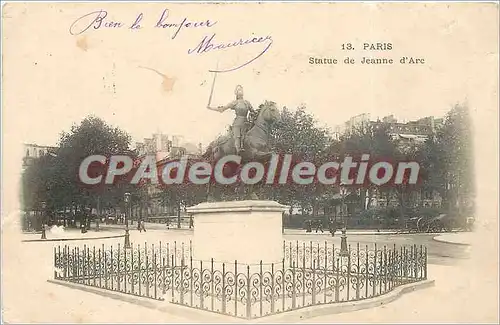 Cartes postales Paris Statue de Jeanne d'Arc