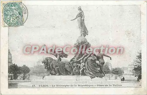 Ansichtskarte AK Paris Le Triomphe de la republique Place de la Nation