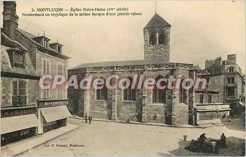 Cartes postales Montlucon Eglise N D ( XVe s) Renfermant un Tryptique de la meme epoque d'une grande valeur