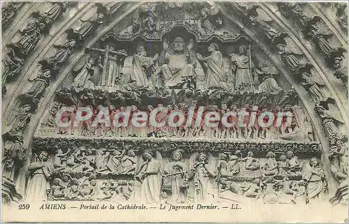 Cartes postales Amiens Portail de la Cathedrale le jugememt Dernier