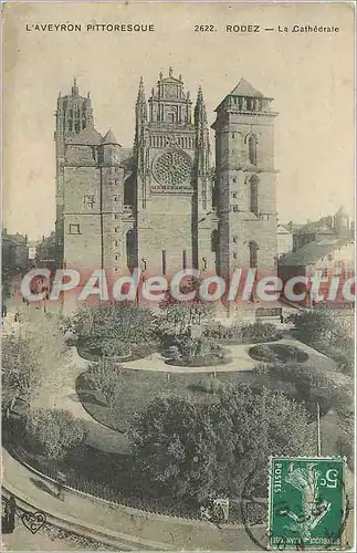 Cartes postales L'Aveyron Pittoresque Rodez la cathedrale