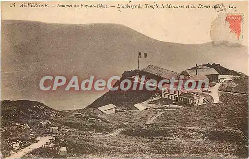 Ansichtskarte AK Auvergne Sommet du Puy de Dome L'Auberge du Temple de Mercure et les Domes sud