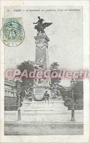 Cartes postales Paris le Monument de Gambetta Place du Carrousel