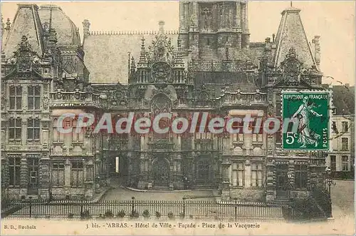 Cartes postales Arras Hotel de Ville Facade Place de la Vacquerie