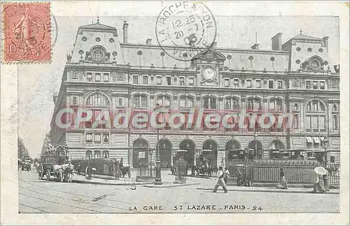 Cartes postales Paris La Gare St Lazare