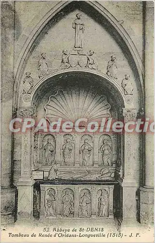 Cartes postales Abbaye de St Denis Tombeau de Renee d'Orleans Longeville (1515)