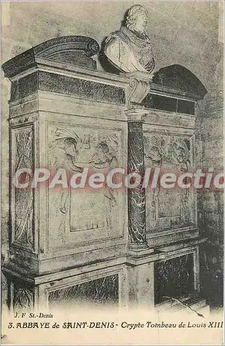 Cartes postales Abbaye de St Denis Crypte Tombeau de Louis XIII