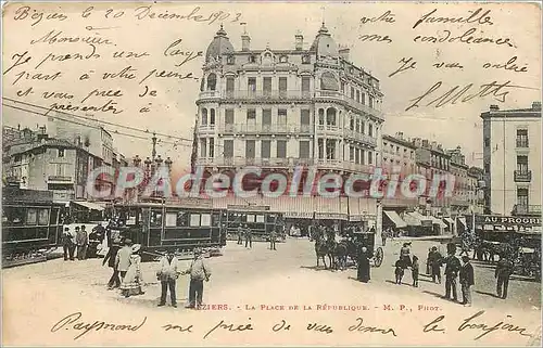 Cartes postales Beziers La Place de la republique