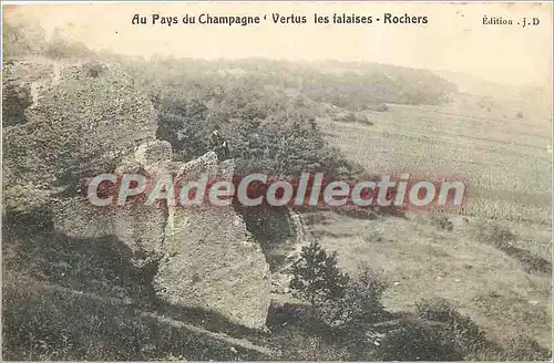 Cartes postales Au pays du champagne Vertus les falaises rOchers