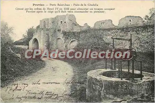 Cartes postales Provins Porte Saint Jean Puits de la Citadelle