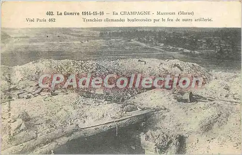 Ansichtskarte AK La Guerre 1914 15 16 En champagne Massiges (Marne) Vuese Paris