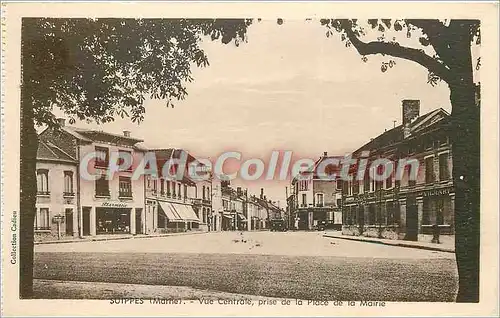 Cartes postales Suippes (Marne) Vue centrale prise de la Place de la Mairie