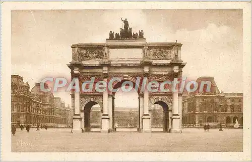 Ansichtskarte AK Les Petits Tableaux de Paris l'Arc de Triomphe du Carroussel et le Louvre