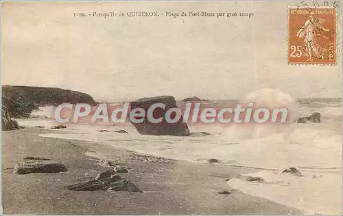 Ansichtskarte AK Presqu'ile de Quiberon Plage de Port Blanc par gros temps